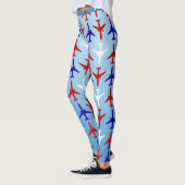 Leggings van het Red White en Blue Airplane Patter (Links)