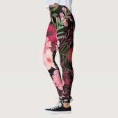 Leggings van het rode en zwarte flessenpatroon (Links)