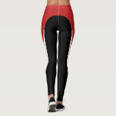 Leggings van het rode/witte/zwarte Detail Patroonp (Achterkant)