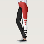Leggings van het rode/witte/zwarte Detail Patroonp (Links)