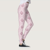 Leggings van het roze rode ornamental Pattern (Rechts)