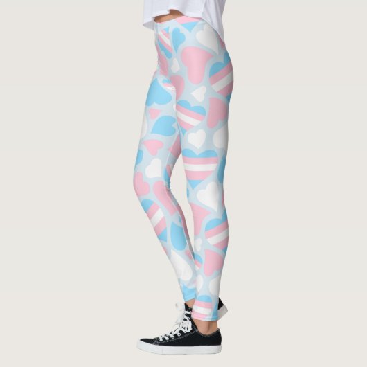 Leggings van het Transgender Pride Hearts Pattern (Links)