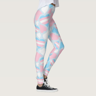 Leggings van het Transgender Pride Hearts Pattern