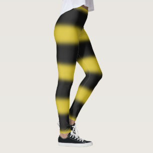 Leggings van het zwarte & gele bijenpatroon