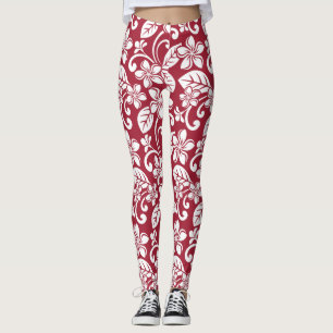 LEGGINGS VAN ISLAND PLUMERIA (CARDINAL RED)