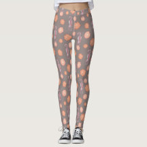 Leggings van katten en bloemen