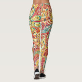 Leggings van kleurrijke bloem (Achterkant)