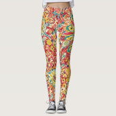 Leggings van kleurrijke bloem (Voorkant)