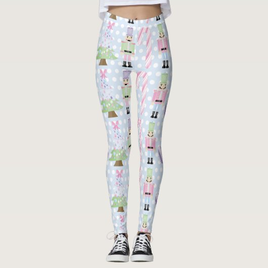 Leggings van lichtblauw snoersnoer (Voorkant)