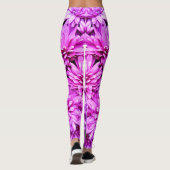 Leggings van paarse bloemen (Achterkant)