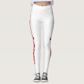 Leggings van rode en witte Cheerleader (Voorkant)