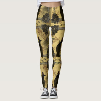 Leggings van steenkool Steampunk en tandwielen