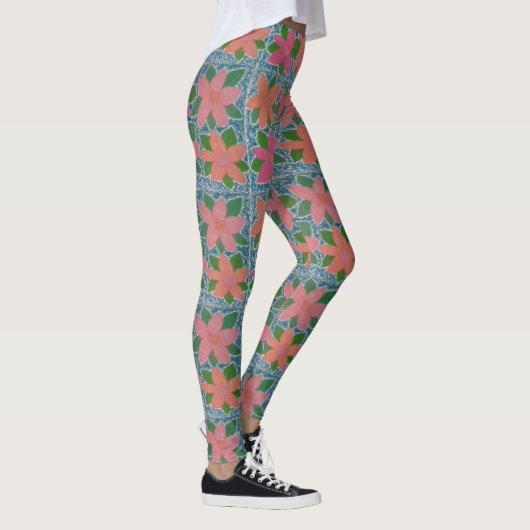 Leggings van tropische flora (Rechts)