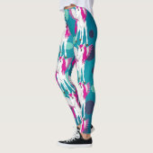 Leggings van Unicorn Party Blue Stippen (Links)