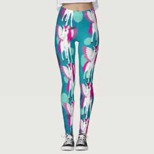 Leggings van Unicorn Party Blue Stippen