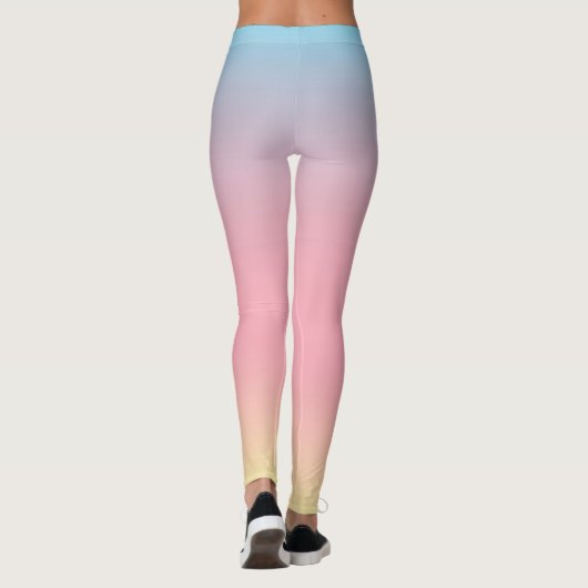 Leggings van Unicorn - pastel Ombre gradiënt (Achterkant)