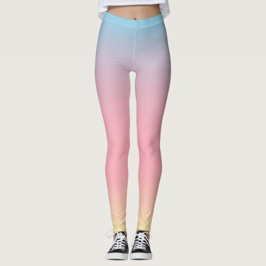 Leggings van Unicorn - pastel Ombre gradiënt (Voorkant)