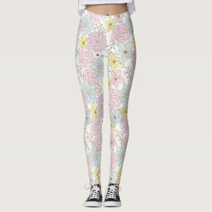 leggings van veerbloemen