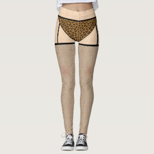 Leggings van visvoorraden en luipaard