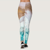 Leggings van vrouwen | Eco Fitness Ocean (Achterkant)