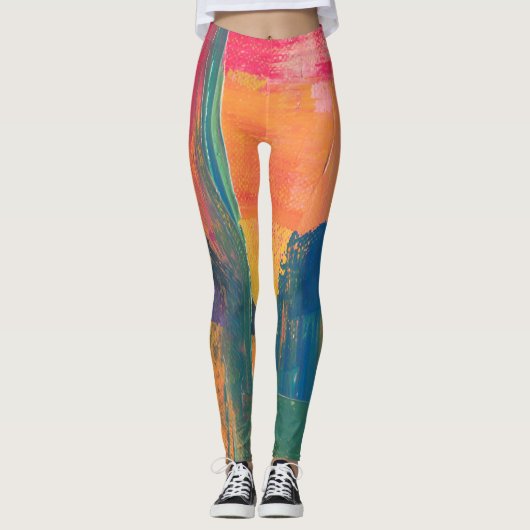 Leggings van vrouwen | Eco Fitness Painting (Voorkant)