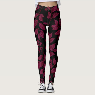Leggings van vrouwen in het zwart-Roos