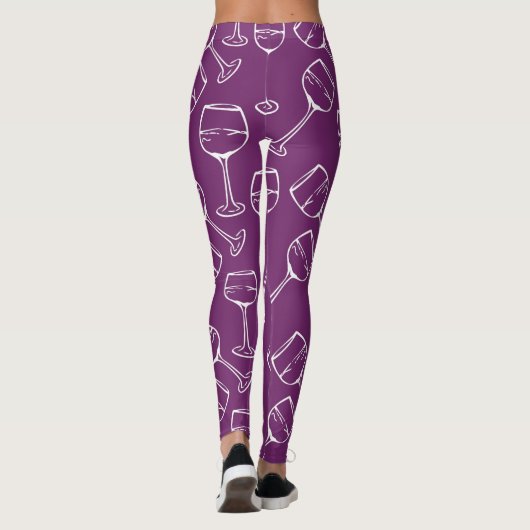 Leggings VAN WIJNGLASPATROON (Achterkant)