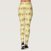 Leggings van zonnebloemen op geel (Achterkant)