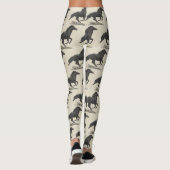 Leggings van zwarte paardjes (Achterkant)