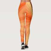 Leggings Vanille rouge orange Abstraite moderne Fractale gr (Dos)