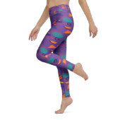 Leggings Vaporwave Synthwave 90s Géométrie Violette