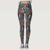 Leggings Vaporwave Synthwave Style Rétro 90 (Devant)
