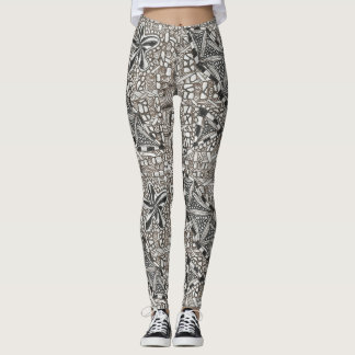 Leggings variation zen noire et blanche