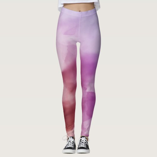 Leggings Variations de pourpre dans l'aquarelle (Devant)