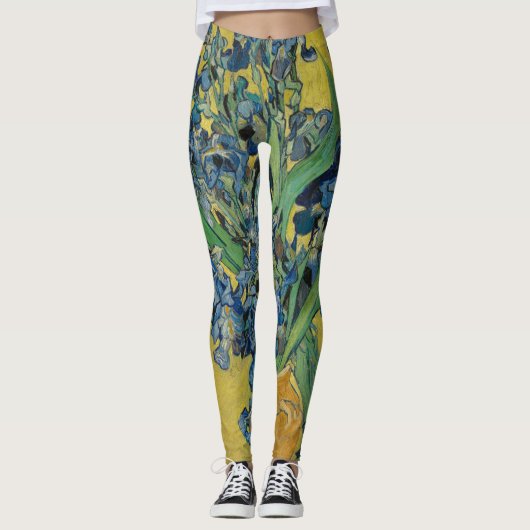 Leggings Vase Van Gogh avec Iris Classic Impressionnisme (Devant)
