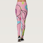 Leggings Vecteur vectoriel tendance motif d'une fleur d'été (Dos)