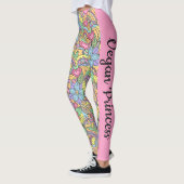 Leggings Vegan Princess mandala floral coloré (Gauche)