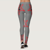 Leggings Veille rouge et noire d'Anton LaVey sur Grey (Dos)