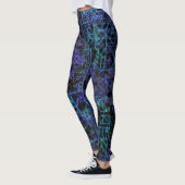 Leggings veines cybernétiques, en bleu et vert : (Gauche)