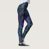 Leggings veines cybernétiques, en bleu et vert : (Droite)