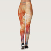 Leggings Veines de marbre liquide ardent (Dos)