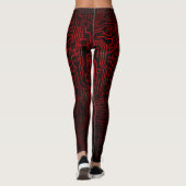 Leggings Veines rouges sang de carte (Dos)