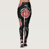 Leggings Vélos à roue de pastèque, motif d'été. (Dos)