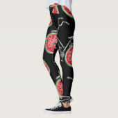 Leggings Vélos à roue de pastèque, motif d'été. (Gauche)
