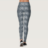 Leggings Vélos blancs sur gris foncé (Dos)