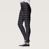 Leggings Vélos violets en noir (Gauche)