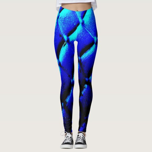 Leggings Velours de bleu de Drak (Devant)