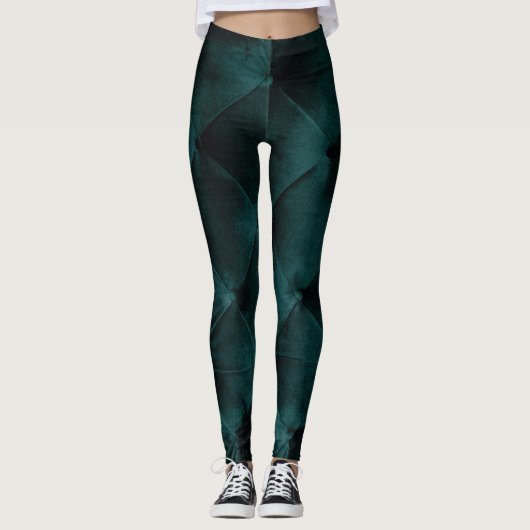 Leggings Velvet Green : Élégance textile malachite (Devant)