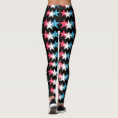 Leggings Vendredi Red, Wh et Bl Stars Design (Dos)
