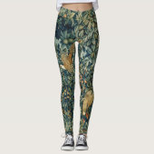 Leggings VERDURE, ANIMAUX FORESTIERS Pheasant, Fox, Vert Fl (Devant)